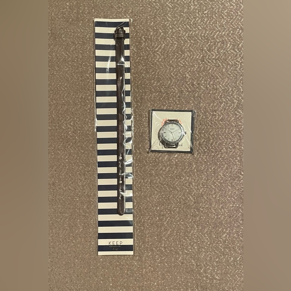 STELLA & DOT PAVÉ ROUND TIMEKEY & SINGLE MIRROR BAND